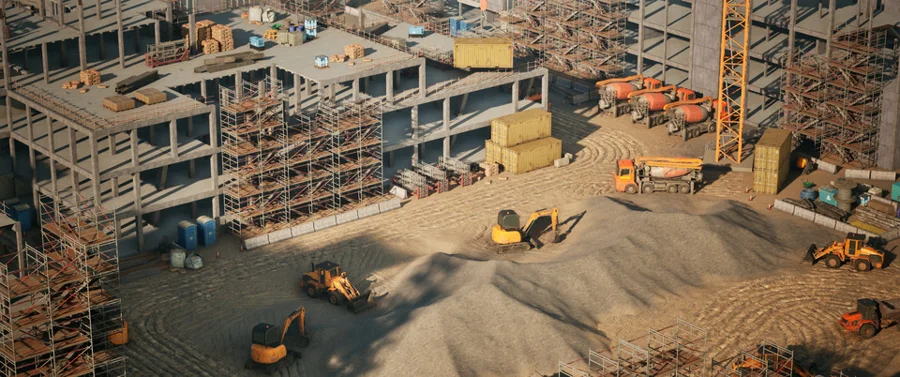 Construction site ID simulation environment