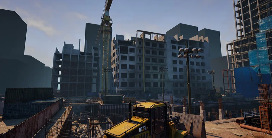 Construction site OOD simulation environment