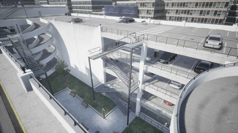 Parking lot ID simulation environment