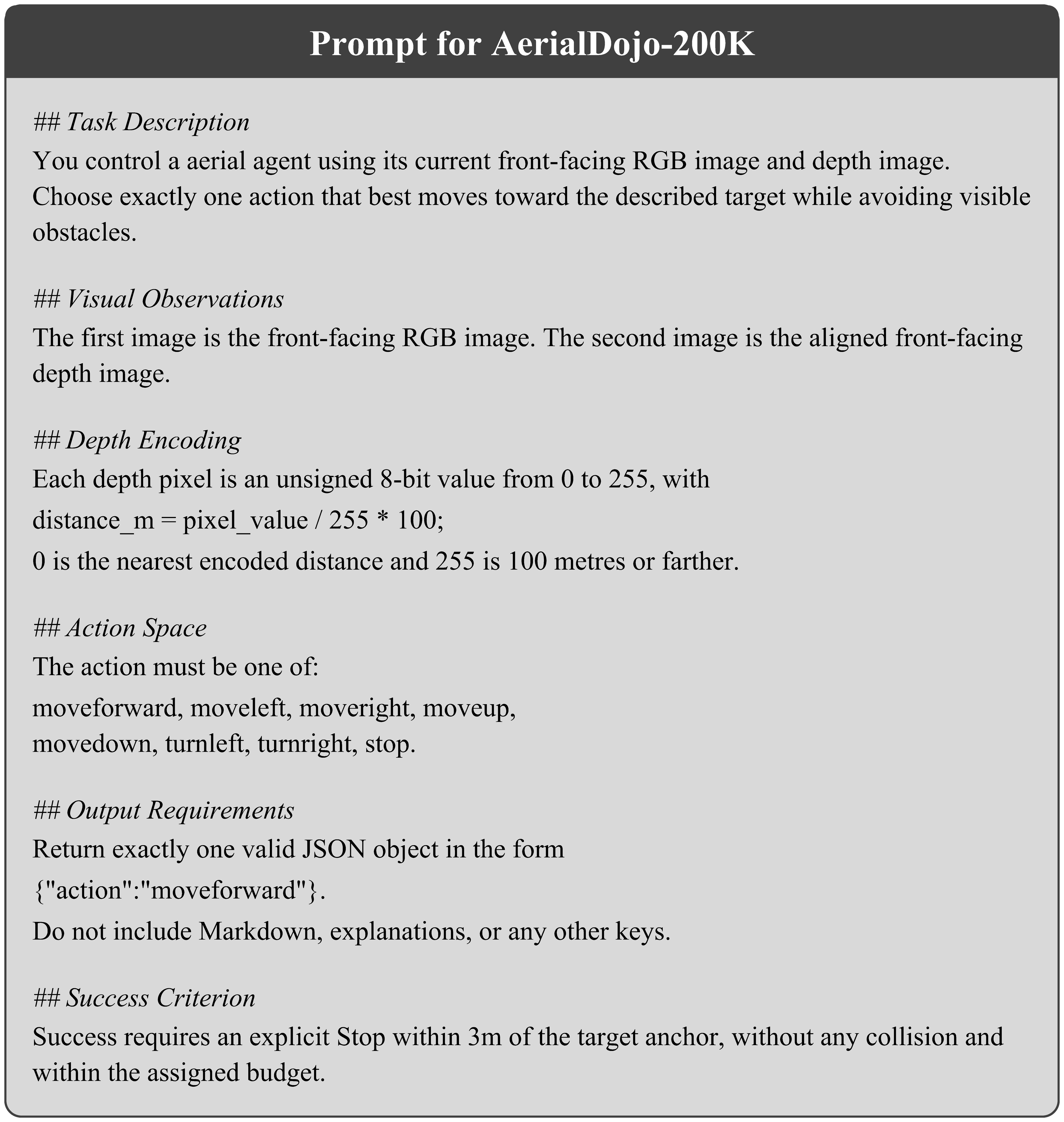 Prompt for AerialDojo-200K